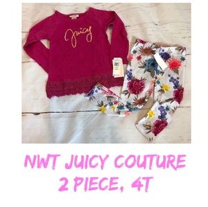 🆕 Juicy Couture 2 piece Floral Outfit 4T